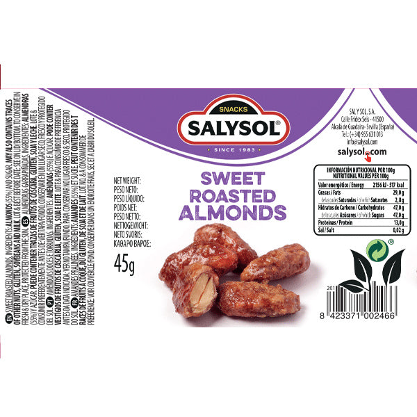 SLADKÉ PRAŽENÉ MANDLE